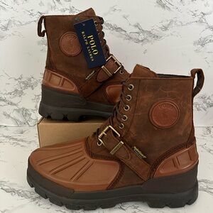 Polo Ralph Lauren Oslo High Utility Ranger Leather Boots Brown Men’s Sizes